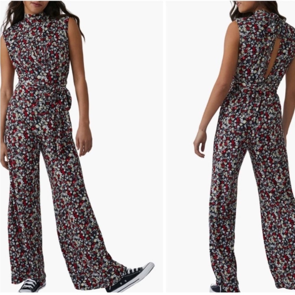 NWT Free People Vibe Check One Piece Jumpsuit Ditsy Floral Medium